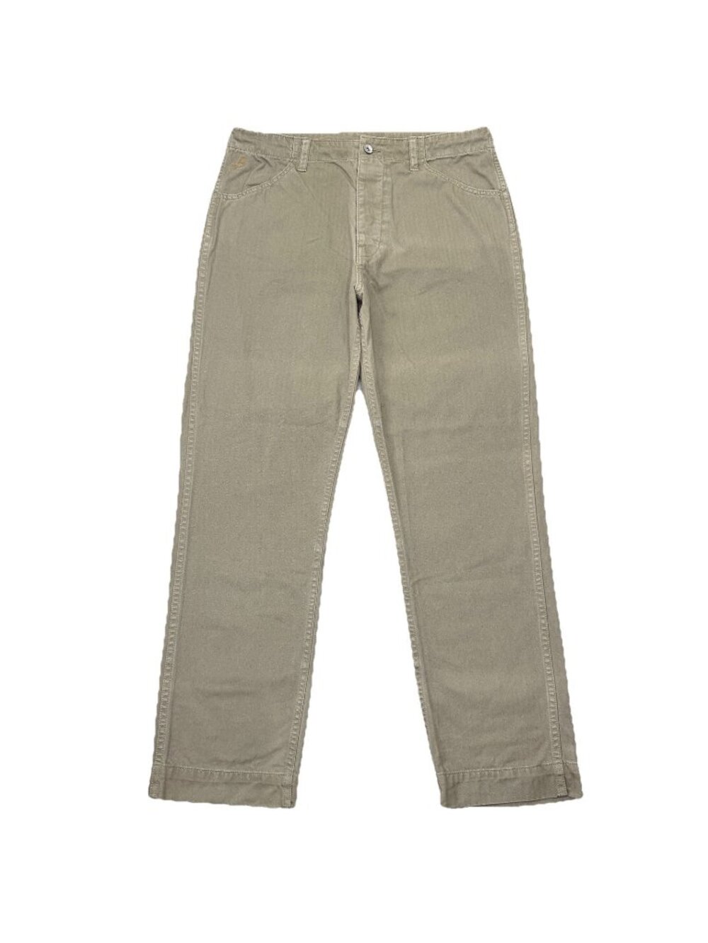 Birdwell Beach Britches Herringbone Twill HBT Drawstring Pants Men’s 34x32 Beige